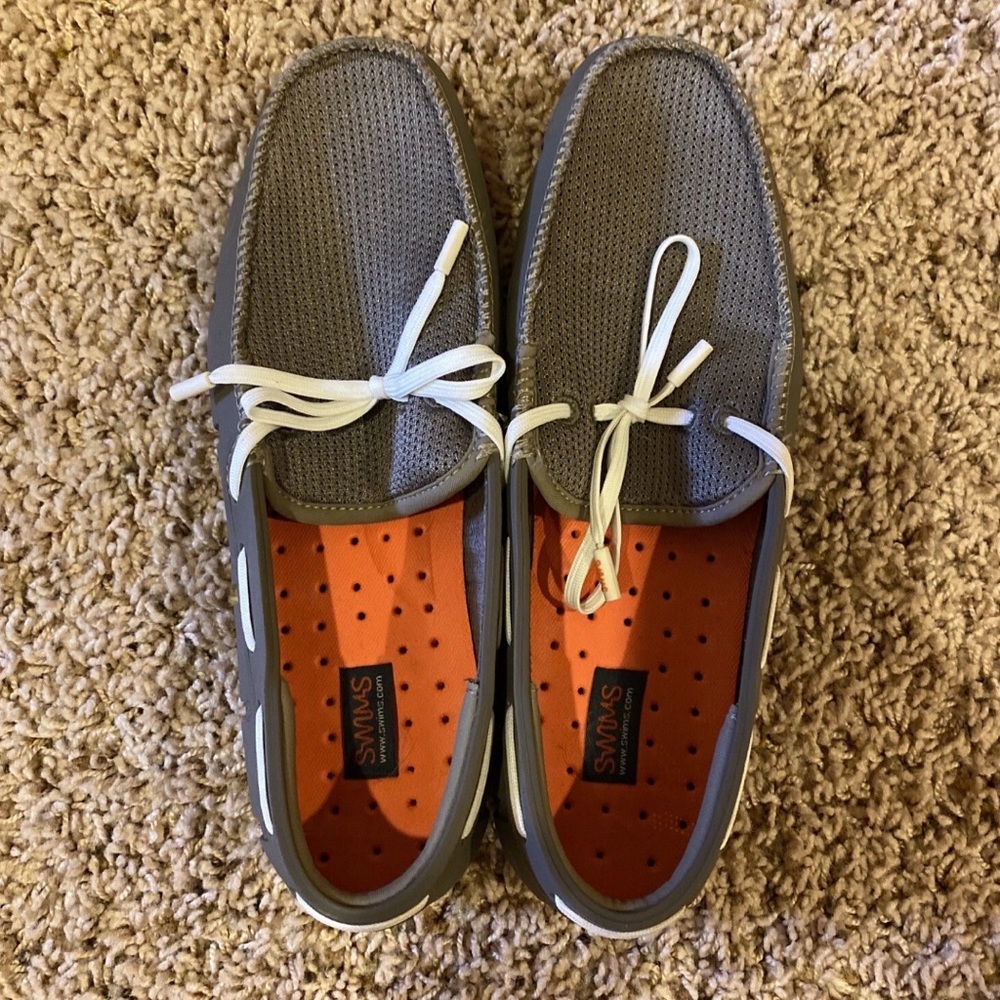 SWIMS Men’s Penny Loafer Ultra Light Washable Boat & Deck Shoes Grey Sz 8